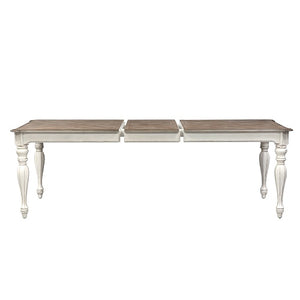 Liberty Magnolia Manor Antique White & Weathered Bark Dining Table with 4 Side Chairs