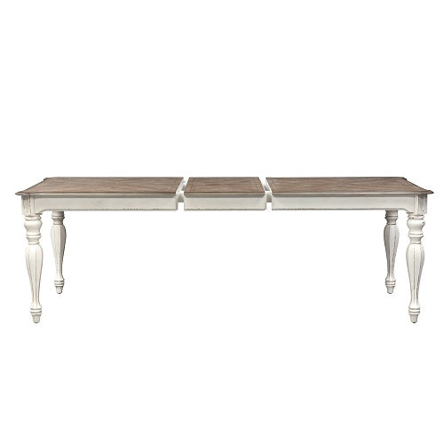 Liberty Magnolia Manor Antique White & Weathered Bark Dining Table with 4 Side Chairs