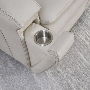 Parkerhouse Armstrong Fabric Poiwer Recliner with Heat, Massage & Auto-Glide Buffy Cream