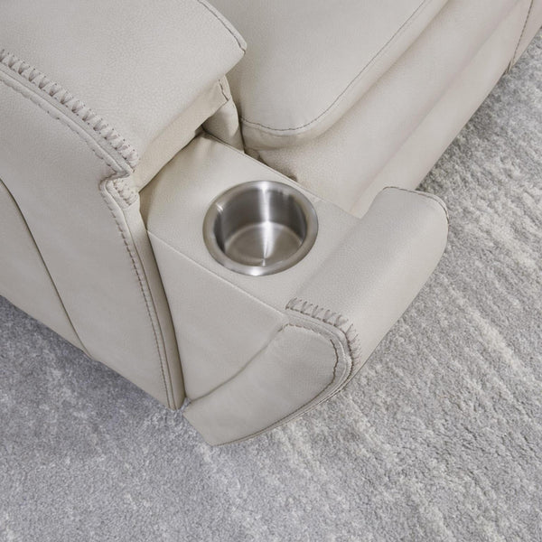 Parkerhouse Armstrong Fabric Poiwer Recliner with Heat, Massage & Auto-Glide Buffy Cream