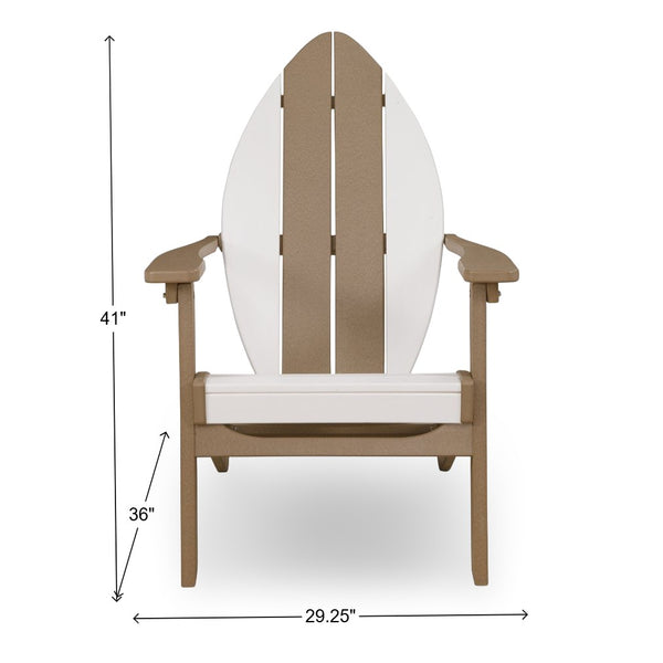 John Thomas Parks Outdoor Living Cape May Folding Surfboard Adirondack Chair