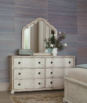 American Drew Cambric Creme Vignette Serpentine Mirror