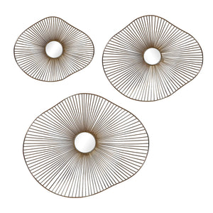 Uttermost Avarie 3-Piece Gold Metal Wall Art Set