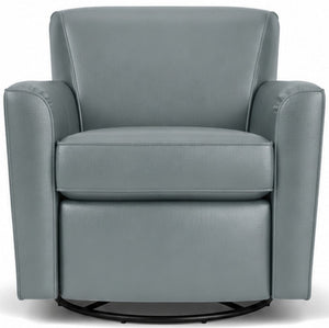 Flexsteel Kingman Leather Swivel Glider Chair in Mink