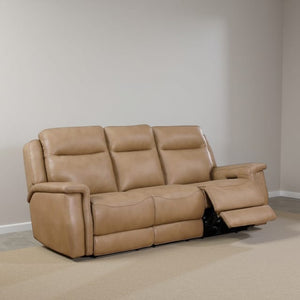 Leather Italia Fischer Zero Gravity Saddle Leather Sofa with USB, Power Headrest & Footrest