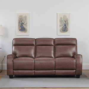 Leather Italia Sydney Zero Gravity Brown Heritage Leather Sofa with USB, Power Headrest & Footrest
