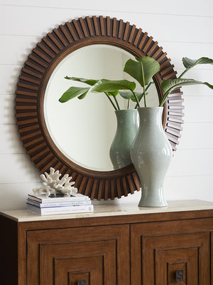 Ocean Club by Tommy Bahama Home Reflections Round Mirror in Bali Finish