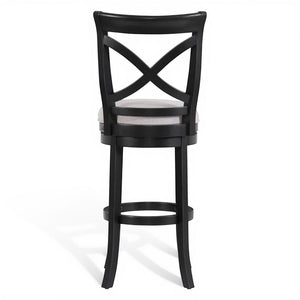 American Woodcrafters Booker X-Back Wooden Counter Stool Black