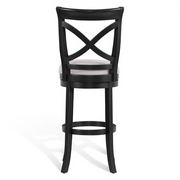 American Woodcrafters Booker X-Back Wooden Counter Stool Black