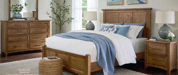 Vaughan-Bassett Jamestown Natural Oak King Mansion Panel Headboard