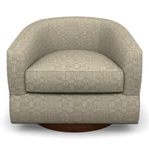 Best Chair Ennely Linen Fabric Swivel Barrel Chair