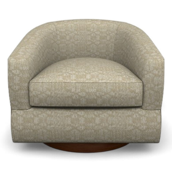 Best Chair Ennely Linen Fabric Swivel Barrel Chair