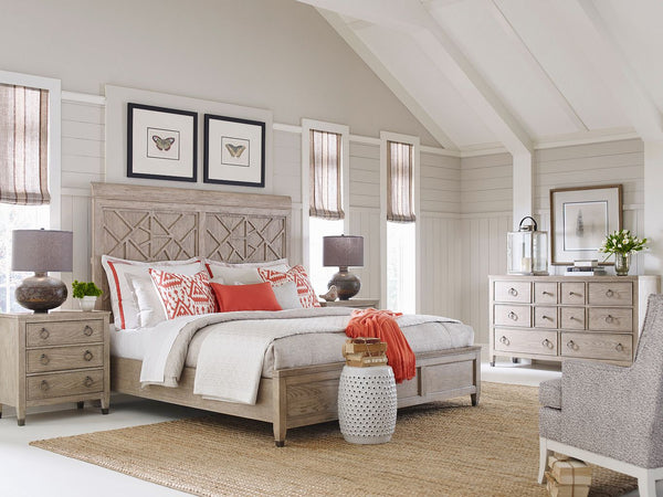 American Drew Vista Oyster Altamonte White Oak Queen Headboard