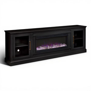 Aspen Home Byron Black 98 inch Fireplace Console