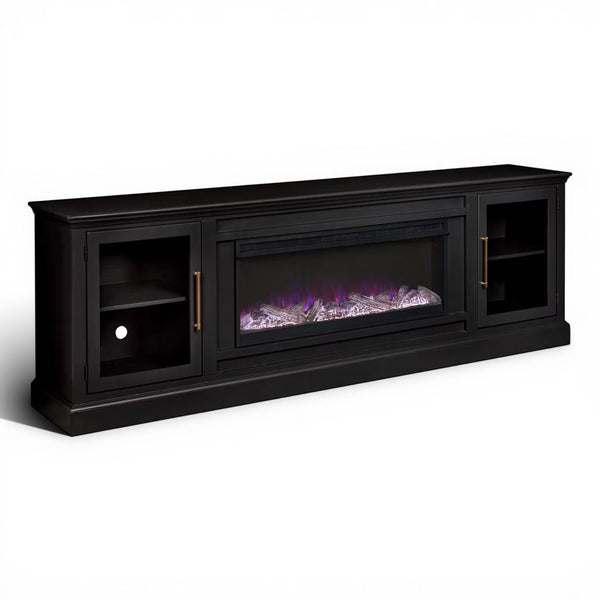 Aspen Home Byron Black 98 inch Fireplace Console
