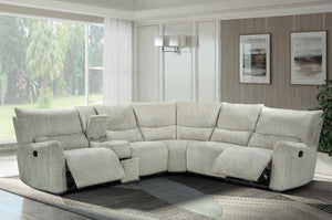New Classic Remsen 3-Piece Manual Reclining Sectional in Latte