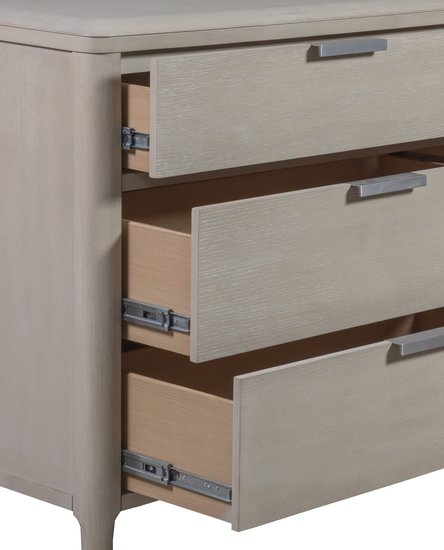 palmetto home pearl 6-drawer dresser in soft light sand