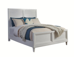 American Woodcrafters Dunescape Queen Panel Headboard Painted White