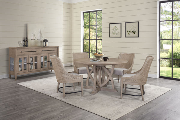 Heritage Coastal Breeze Living 2-Drawer 4-Door Buffet in Sand Finish