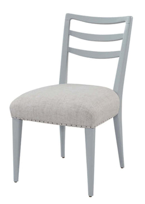Heritage Coastal Breeze Living Ladderback Dining Chair with Nailhead Trim in Ocean Finish