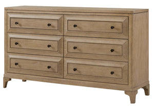 Heritage Coastal Breeze Living Modern 6-Drawer Dresser in Sand Finish