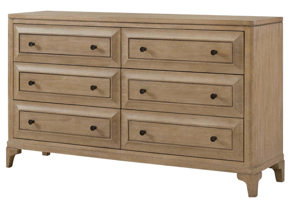 Heritage Coastal Breeze Living Modern 6-Drawer Dresser in Sand Finish