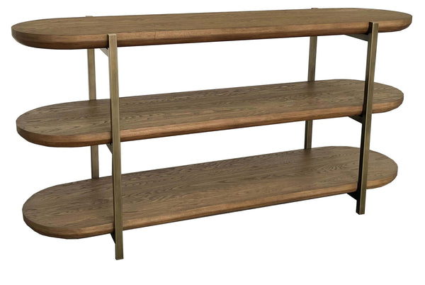 Heritage Serenity Bridges Console Table in Latte Finish