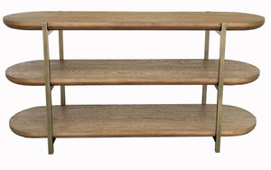 Heritage Serenity Bridges Console Table in Latte Finish