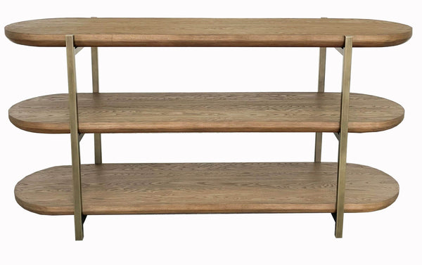 Heritage Serenity Bridges Console Table in Latte Finish