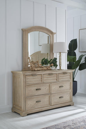 American Woodcrafters Heritage Coast Mirror Sea Oat