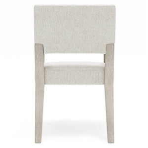 Bernhardt Tempo Upholstered Dining Arm Chair with Larza Finish