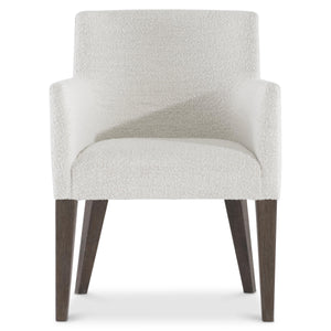 Bernhardt Outline Upholstered Dining Arm Chair in Cassel Brown