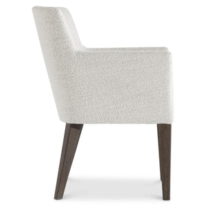 Bernhardt Outline Upholstered Dining Arm Chair in Cassel Brown
