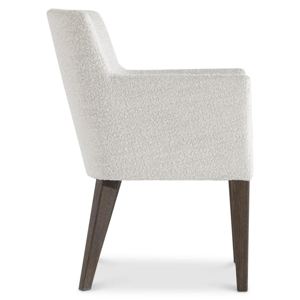 Bernhardt Outline Upholstered Dining Arm Chair in Cassel Brown