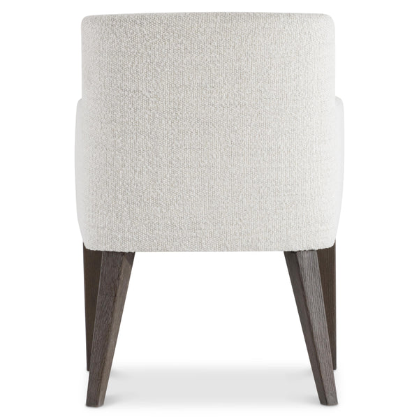 Bernhardt Outline Upholstered Dining Arm Chair in Cassel Brown