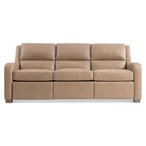 Bernhardt Ventura Tan Leather Power Motion Sofa