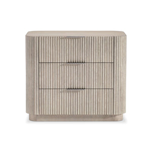 Bernhardt Lucerne Large 3-Drawer Nightstand in Alba Finish with USB Charging
