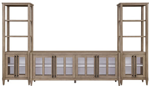 Heritage Coastal Breeze Living 2-Door Pier Cabinet in Sand Finish