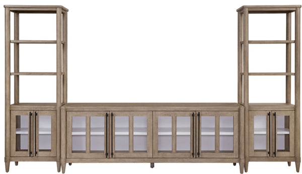 Heritage Coastal Breeze Living 2-Door Pier Cabinet in Sand Finish