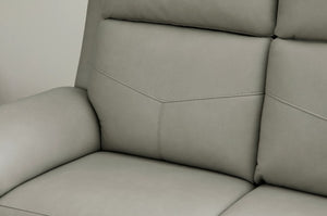 Flexsteel Vernon 6-Piece Triple Power Dove Grey Fabric Sectional with Power Headrest, Lumbar, Heat & Massage