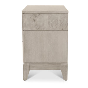 Seawinds Finn & Louise Manhattan Valley 3 Drawer Nightstand with Power and USB A + C. Mappa Burl Light