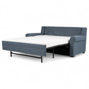 American Leather Gaines 94 Inch Tonic Indigo Fabric King Comfort Sleeper with Mink Finish
