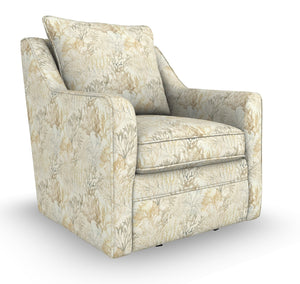 Best Home Aubrey Marina Fabric Pillow Back Swivel Chair