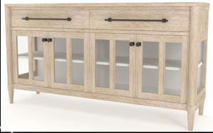 Heritage Coastal Breeze Living 2-Drawer 4-Door Buffet in Sand Finish