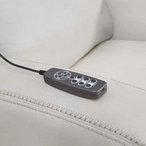 Parkerhouse Armstrong Fabric Poiwer Recliner with Heat, Massage & Auto-Glide Buffy Cream