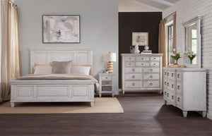 American Woodcrafters Queen Panel Bed Salter Path