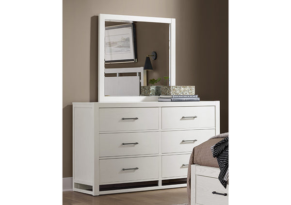 Vaughan Bassett Lodge & Loft Soft White 6-Drawer Dresser
