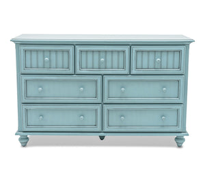 Seawinds Monaco 7-Drawer Dresser Bleu Finish