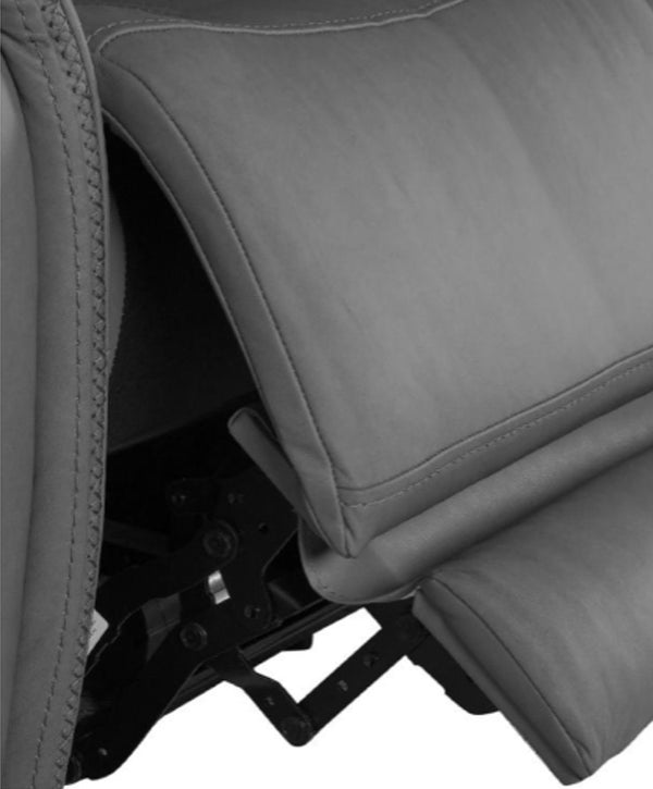 In Motion Grayson Dual Power Recliner with Zero Gravity in Slate Leather