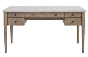 Heritage Coastal Breeze Living 58 Inch 5-Drawer Desk in Sand Finish